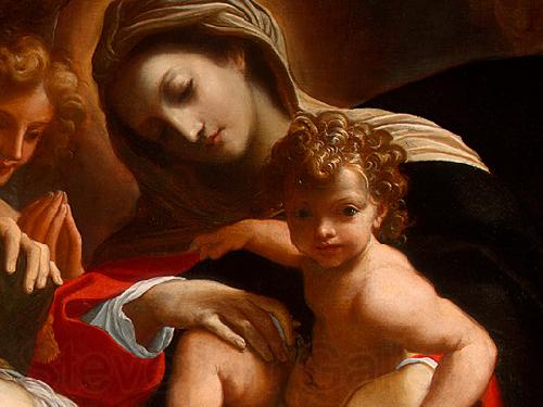 CARRACCI, Lodovico The Dream of Saint Catherine of Alexandria (detail) dfg Spain oil painting art